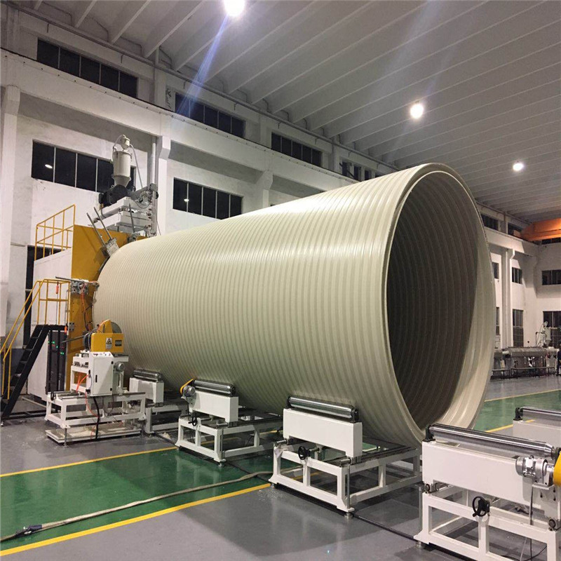 HDPE үлкен диаметрі қуыс қабырға орамасының құбыр экструзия желісі